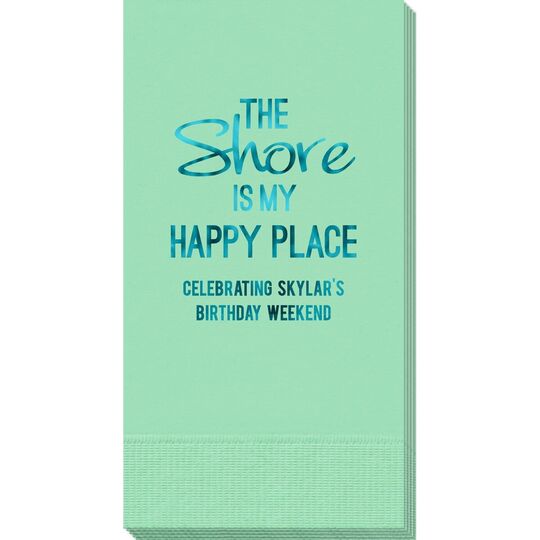 The Shore Is My Happy Place Guest Towels